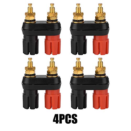Speaker Binding Post AMP Terminal Power Amplifier Dual Copper 2 way Banana Plug Jack (4PCS)