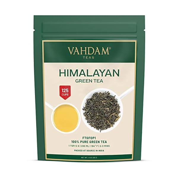 VAHDAM, Himalayan GrÃ¼ner Tee (340g) 100% Reiner GrÃ¼ntee Aus Dem Himalaya, Indien | Vegan, Glutenfrei, Laktosefrei | Frisch & Direkt Von Der Quelle In Indien | GrÃ¼ner Tee Lose