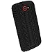 iGadgitz Black Silicone Skin Case Cover with Tire Tread Design for HTC One S Android Smartphone Cell Phone + Screen Protector