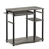 Furinno Abbott Computer Desk with Bookshelf, French