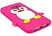 Samsung Galaxy S7 Edge Case ,Bastex Flexible Rubber Protective Pink & White Silicone Penguin Character Case Cover for Samsung Galaxy S7 Edge