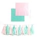 LECMARK 51 Pcs Birthday Party Supplies Kit - Mint Green, Pink and Cream Happy Birthday Banner with Fluffy Tissue Paper Pom Poms, Tassel Garland and Colorful Balloons (Mint Green)