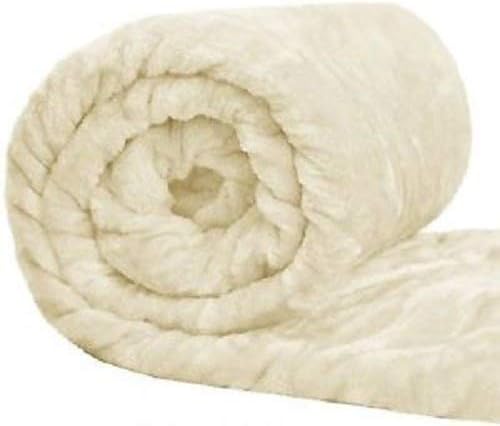 Cotton Link Soft & Luxury Sofa Bed Faux Fur Mink Blanket Throw Available sizes Single, Double & King(Cream, King)