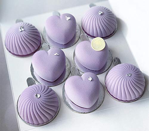 Joho 3D Silicone Baking Molds Cakes,Silicone Molds for Mousse Cake,Dessert Mold for Chocolate Pudding Pastry,Swirl Shapes,6-Cavity - Thumbnail 6