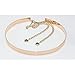 LABANCA Women's Metal Chain Dress Decorated Skinny Waist Belt Color Gold Width 2CM