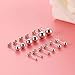Stainless Steel Stud Earrings, 6 Pairs, Surgical Stainless Steel Black and Silver Color Studs Earrings For Women Mens Sensitive Ears Silver Color