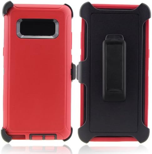 Samsung Galaxy Note 8 Case, [Heavy Duty] [Drop Protection] [Shockproof] Tough Rugged TPU Hybrid Hard Shell Cover Defender Case for Galaxy Note 8 [NO Screen Protector] - Red