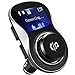 FM Transmitter, Tinzzi Bluetooth Wireless Radio Adapter Car Kit with Dual USB Charging Ports, 1.4” LCD Display and Hands Free Calling for iPhone, Samsung, etc