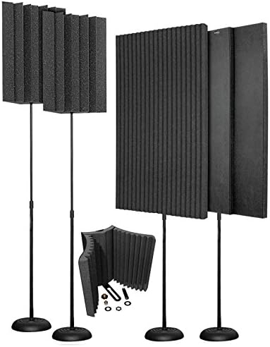 Auralex Acoustics Portable Acoustic Treatment Kit, Featuring MudGuardv2, ProMAXv2, Stand-Mounted LENRDs, Charcoal, VOXMAX