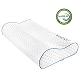 Wonwo Memory Foam Pillow, Orthopedic Sleeping Pillow Contour Cervical Bed Pillow for Neck Pain, Back Stomach Side Sleepers with Washable Pillowcase