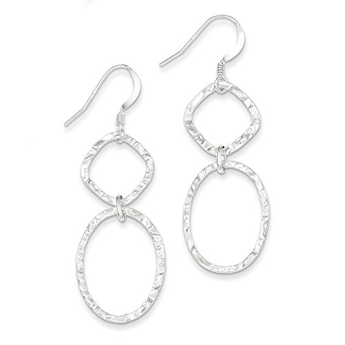Sterling Silver Hammered Dangle Earrings