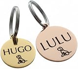 EDSG Personalised Dog Tags UK Deep Engraved Stainless Steel Round Black view 5