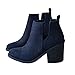 Nulibenna Womens Casual Pointed Toe Slip On Side Cut Out Low Heel Western Ankle Booties