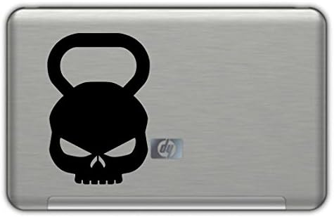 KETTLEBELL SKULL (design #2) decal 4"x6" BLACK Free Shipping iwod sticker