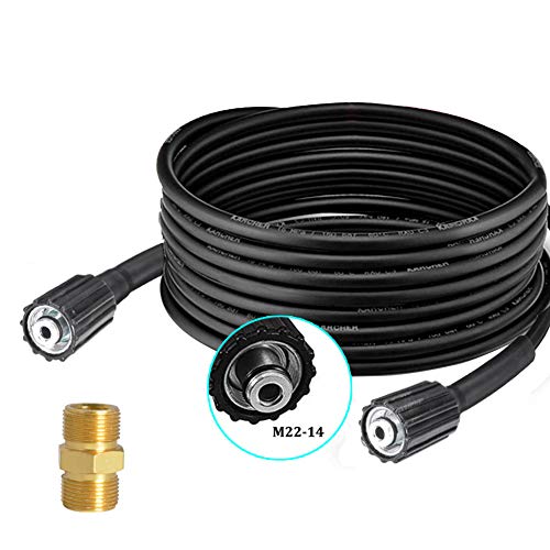 Buyplus High Pressure Washer Hose - 3200 PSI 50 FT x 1/4" Fit All M22-14 Power Washers Sun Joe Simpson Craftsman Briggs Champion Stanley Generac Greenworks Honda