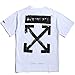 Miedaing Off OW White Classic Arroff OW White Print Hip Hop Short Sleeve T-Shirt for Men Women