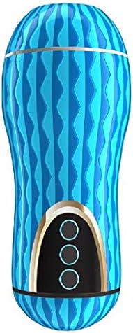 OHMMSG Manual Télēscópic and Thrusting Male Pistǒn Cup Pocket Pú-ss^y Aǐrcrāft Cup Silicone Adullt Toys Six Toys to Muscle Sports Recovery and Relax (Color : Blue)