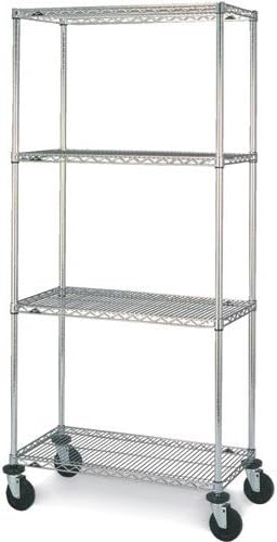 Metro Super Erecta Brite 24 x 48 Stem Caster Cart