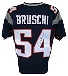 Tedy Bruschi Signed Custom Blue Football Jersey JSA