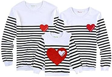 BCSY Family Matching Clothing Soft Cotton Shirt Matching Mother Daughter Clothes Family Look Style Father Mother Son (6, Kids)