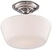 Regency Hill Floating Rustic Farmhouse Ceiling Light Semi Flush-Mount Fixture 12