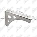 Alise 1 Pair Stainless Steel 4mm-Thick Heavy Duty Shelf Bracket Corner Brace Support Fastener 6 x 4 Inch Wall Hanging,J5206-2P Brushed Finish