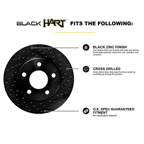 Hart Brakes Front Rear Brakes and Rotors Kit |Front Rear Brake Pads| Brake Rotors and Pads| Ceramic Brake Pads and Rotors |fits 2004-2010 BMW 535i Hart Brakes Front Rear Brakes and Rotors Kit |Front Rear Brake