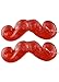 GIANT GUMMY MUSTACHE Lollipop (On a Stick) 2 pack- Cherry