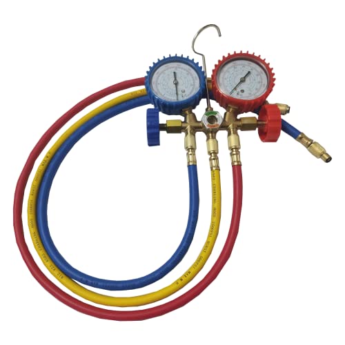 JRangelp AC Manifold Gauge Set Car AC Diagnostic Manifold Freon Gauge