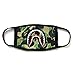 Ayo and Teo Face Mask Panda Mask for Kids Ape Camo Mask in Black & Red for Adults Shark Mouth Teeth Unisex Mask Pack of 3