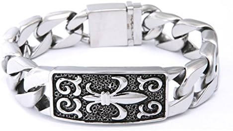 Amazon Co Jp ポリス Police ステンレス ブレスレット メンズ Mercy ユリ 紋章プレート シルバー bss S アクセサリー 服 ファッション小物