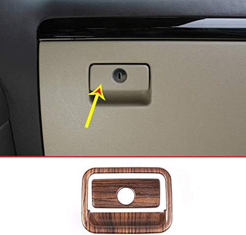 Pine Wood Grain Car ABS Interior Co-Pilot Handle Keyhole Sequin Trim for Toyota Land Cruiser Prado FJ150 150 LC150 2010-2018 Accessories