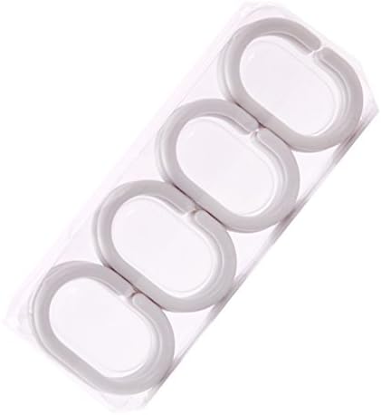 Plastic C-Shaped Shower Curtain Hook Pack of 36 Pcs for Home and Bath
