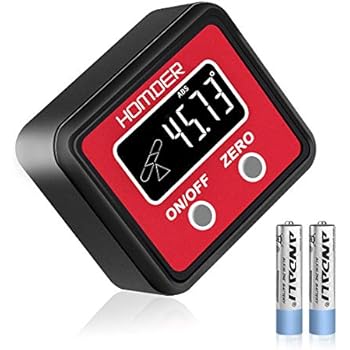 Homder Digital Angle Gauge Level Box Protractor Angle Finder Inclinometer with Magnetic Base,Calculating for Carpentry,Building,Masonry, Automobile etc