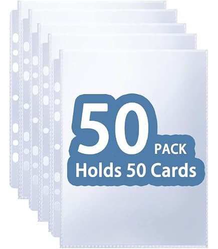 6x8 card sleeve Amazon.com : 25 Pack Refill Sheets, 50 Photo Sleeves 6x8, 8 Ring Binder  Pockets, Each Page Holds Two Pictures, Archival Photo Protectors : Office  Products