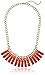 Amazon Collection Rectangular Stone Curb Link Chain Statement Necklace, 16
