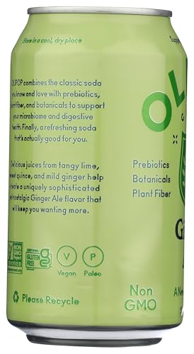 OLIPOP GINGER ALE PREBIOTIC SODA SGL, 12 FZ