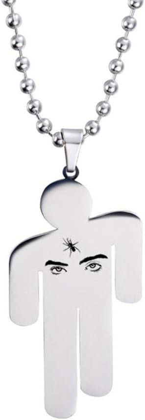 PORTOWN Billie Eilish Logo Necklace Stainless Steel Mirror Polish Pendant Necklace Fans Jewelry Gift