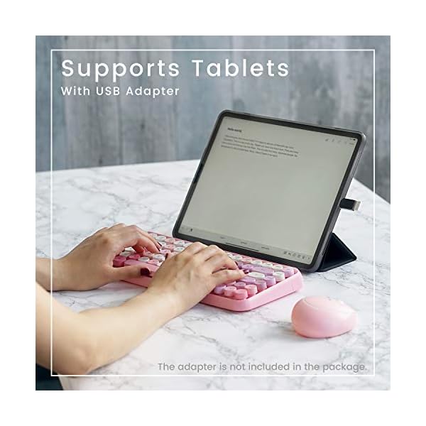 Perixx-PERIDUO-713-Wireless-24-GHz-Mini-Keyboard-and-Mouse-Combo-Retro-Round-Key-Caps-Pastel-Pink-UK-Layout Perixx PERIDUO-713 Wireless 2.4 GHz Cute Keyboard and Mouse Combo, Retro Round Key Caps, UK Layout, Pastel Pink