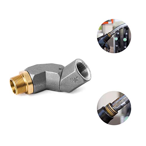 Autone Car Oil Pipe Connector,3/4" 360 Degree Universal Rotary Oil Pipe Connector Fuel Transfer Hose Joint