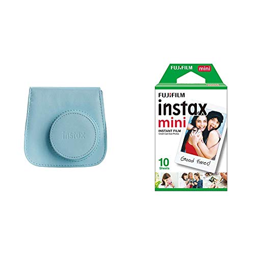Instax Mini 90 Étui en cuir PU avec sangle & Fujifilm - Films Mini Instax - 86 x 54 mm - Monopack 10 Films