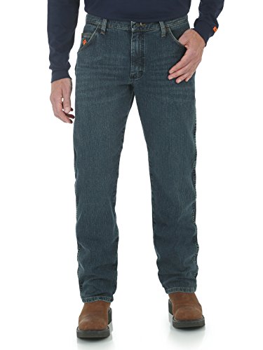 Wrangler Herren Schwer entflammbare Regular Fit Jeans Arbeitshose, Dunkle Tönung, 29 W/30 L
