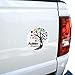 Autism Acceptance Tree of Life with Hearts Automotive Car Refrigerator Locker Vinyl Circle Magnet