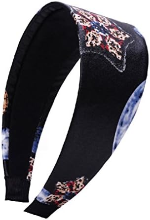 1Pcs Womens Elegant Floral Fashion Wide Hairband Headband Hair Hoop Cloth Hair Accessories Patent leather Black