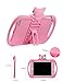 Ipad Mini Case For Kids | Children's Apple Accessories | Kawayi Cats Protective Defender | Stand Tablet Cover With Kickstand | Girls Carrying Silicone Bumper With Holder for iPad 1-2-3-4 (pink)