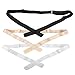 WINOMO 3pcs Adjustable Low Back Bra Strap Converter Extension Strap for Party Banquet Bare-back Dress