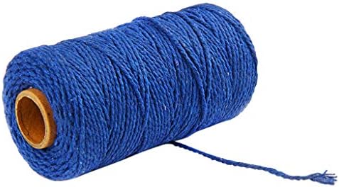 Buyeverything Macrame Cord 2mm x 100 Yards, 100% Natural Macrame Cotton Cord Twisted Cotton Rope Artisan Art Crafts Strings for Wall Hanging, Plant Hangers, Crafts, Knitting, Decorative Projects