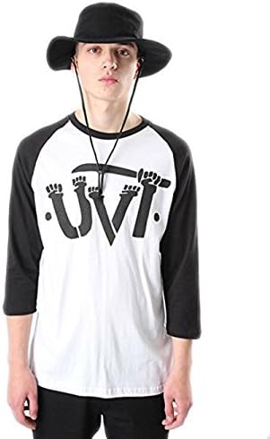 Us Versus Them UVT Men`s Resistancia Raglan (Medium, White/Black)