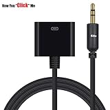 Audio Cable [Click2u] -AUX 3.5mm Male to 30 pin Female Audio Adapter Converter Cable [BLACK].