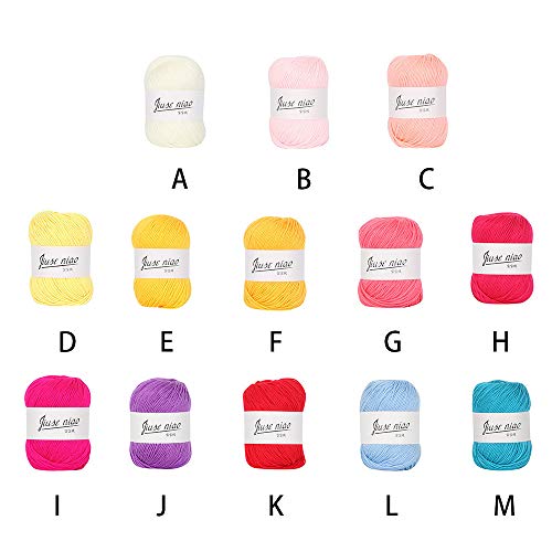 Yeefant Knitting Yarn, 1pc 50g Chunky Thick Hand Knitting Wool Ball Baby Soft Milk Cotton Crochet Knitwear Wool for Baby, Diameter 1.2mm - Thumbnail 2